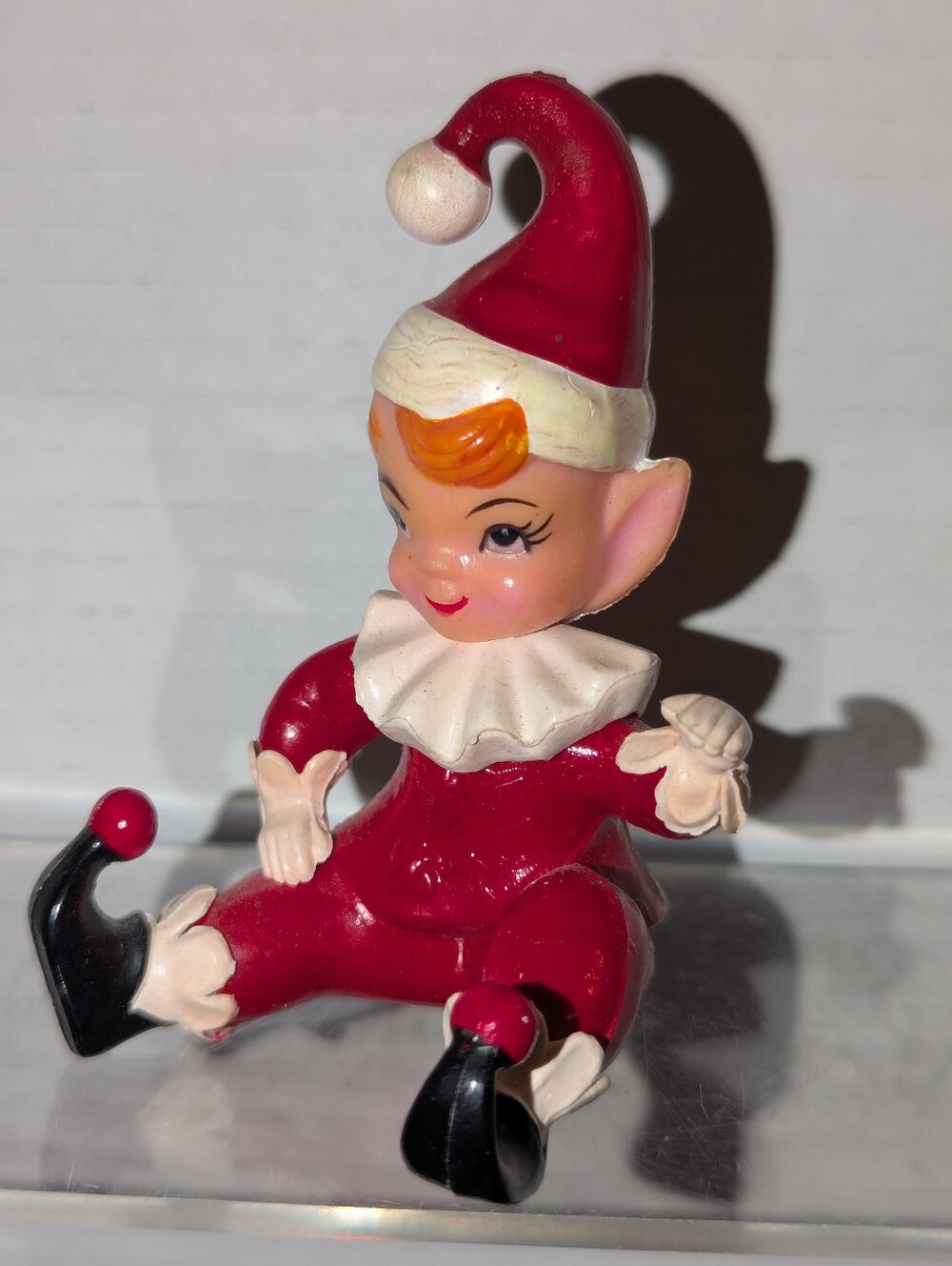 Vintage Mid Century Christmas Pixie Elf Figurine Whimsical - Picture 3 of 12